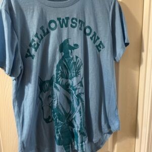 Light Blue Graphic Short Sleeve Tee